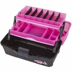 Flambeau 2 Tray Pink Frost Tackle Box Carp Luggage