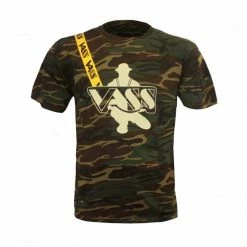 T-Shirts Vass Khaki Camo Tshirt With Yellow Printed Strap