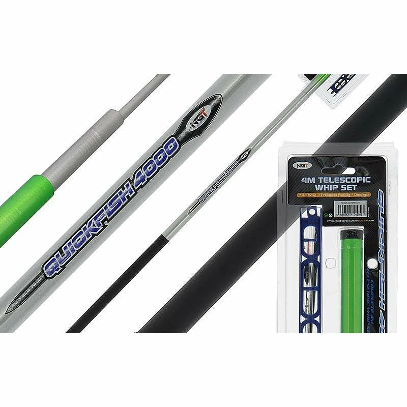NGT Quickfish Combo 4M Whip With Rig And Disgorger Commercial Combos 3 NGT Quickfish Combo 4M Whip With Rig And Disgorger Commercial Combos