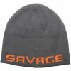 Savage Gear Logo Beanie Rock Grey/Orange 2 Savage Gear Logo Beanie Rock Grey/Orange