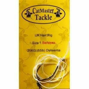 CatMaster UK Standard Hair Rig To 45kg (100lb) Braided Cat Leader 3 CatMaster UK Standard Hair Rig To 45kg (100lb) Braided Cat Leader