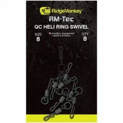 RidgeMonkey RM-Tec Quick Change Heli Ring Swivel Size 8 Carp Terminal
