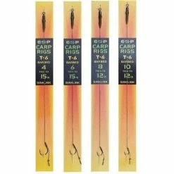 Ready Tied Pole / Commercial Rigs ESP Carp Rig T6 Barbless