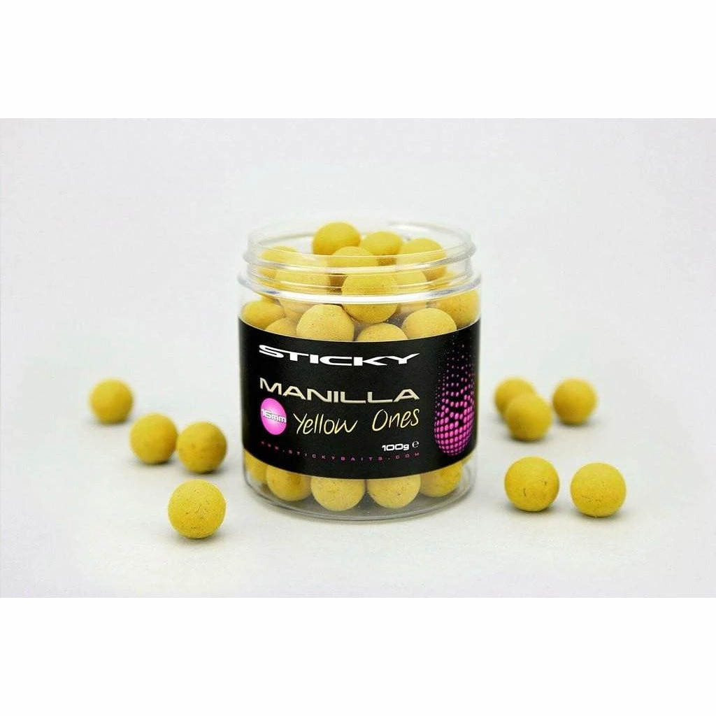 Sticky Baits Hookbaits Manilla Yellow Ones Wafters 16mm 3 Sticky Baits Hookbaits Manilla Yellow Ones Wafters 16mm