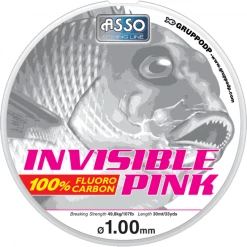 Asso Line Asso Invisible Pink Fluorocarbon Line 0.30-0.40 30m