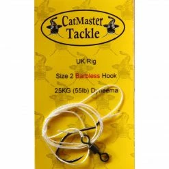 CatMaster UK Standard Rig Barbless Hook To 45kg (100lb) Braided Cat Leader