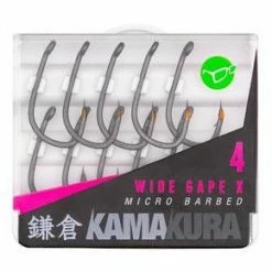 Carp Hooks Korda Kamakura Wide Gape X Hooks Barbed