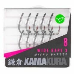 Carp Hooks Korda Kamakura Wide Gape X Hooks Barbed