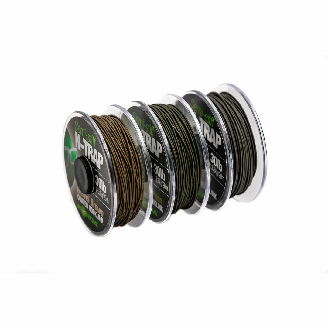 Korda N Trap Semi Stiff Hooklink Silt 4 Korda N Trap Semi Stiff Hooklink Silt